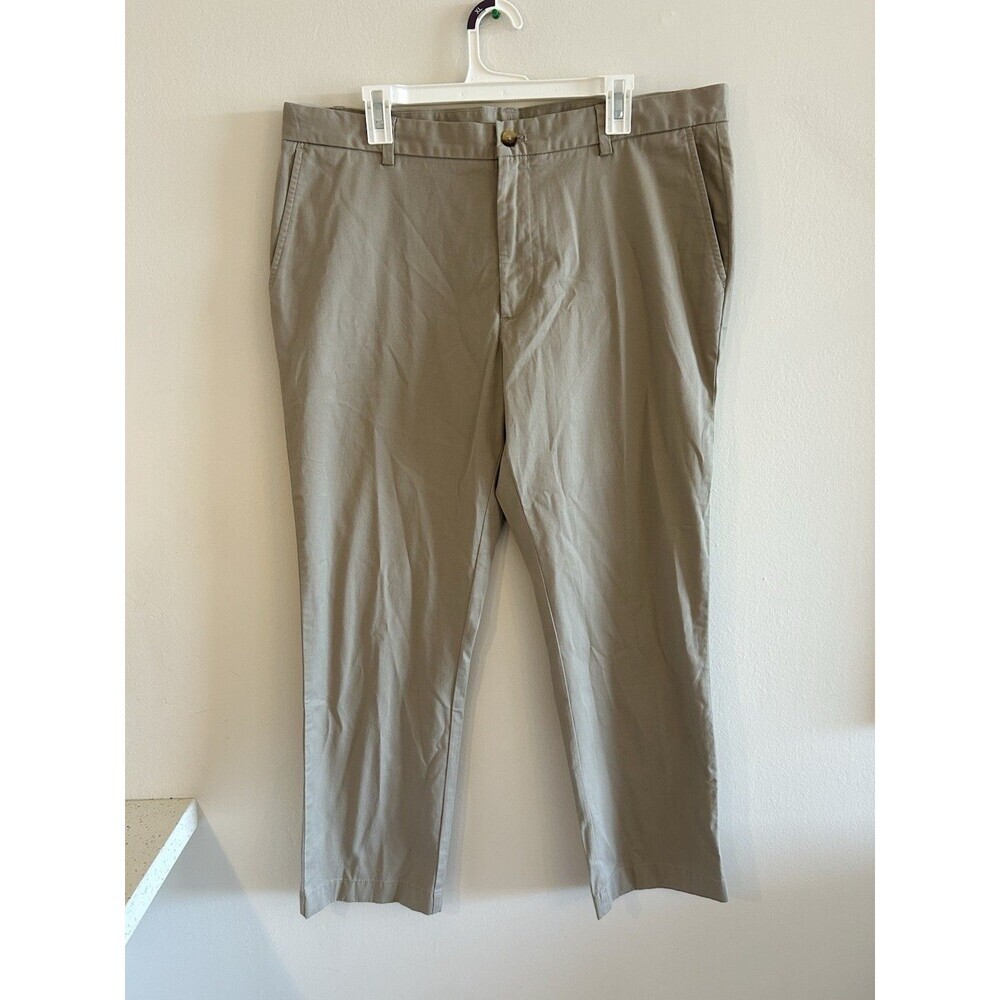 Vineyard Vines Slim Pants Mens 38x30 Khaki Chino Stretch Casual Flat Front